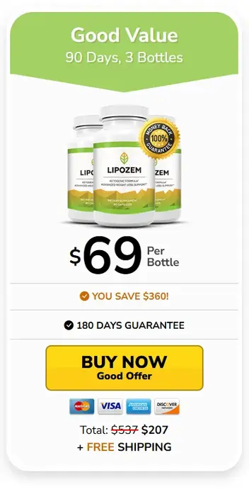 Lipozem - 3 Bottle Best Seller Offer